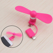 Розовый micro-USB вентилятор от телефона