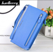Синий кошелек Baellerry Classic (портмоне, клатч) + серьги в подарок