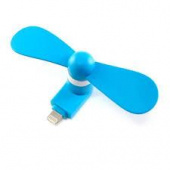 Гибкий Mini-USB вентилятор от телефона, синий