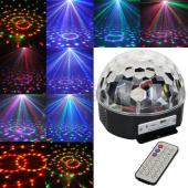 Светомузыка диско шар LED Ball Light с MP3 +пульт+флешка