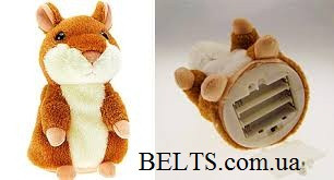 Плюшевый говорящий хомяк, хомячок hamster, игрушка повторюшка