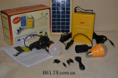 Солнечное зарядное устройство с лампами и зарядкой для телефона Solar Home System, емкостью 4500 mAh