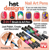 Набор для дизайна ногей Хот Дизайн, набор для маникюра и педикюра Hot Designs, узоры на ногтях
