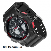 Спортивные мужские наручные часы Casio G-Shock (Касио Джи Шок) – черно-красные