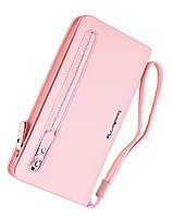 Практичный клатч кошелек  Baellerry светло-розовый (портмоне) + серьги-шарики в подарок