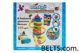Мягкий конструктор Bunchems 400 предметов (Вязкий пушистый шарик)