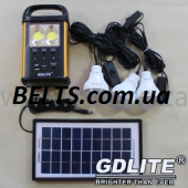 Портативный аккумулятор GD Light GD-8031 с солнечной панелью и светодиодными лампами (солнечная система GD 803