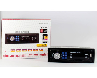 Магнитола в автомобиль CDX-GT 6309 ISO с евро разъемом, MP3 автомагнитола