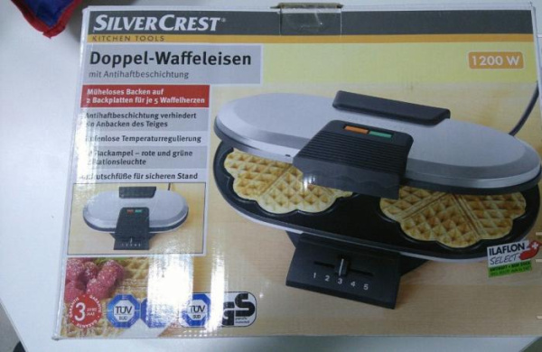 Электрическая вафельница Silver Crest Doppel-Waffeleisen KH 1181 1200 W