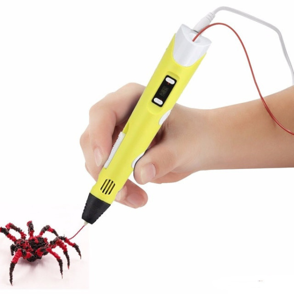 3d ручка с LCD дисплеем RP100-B 3D PEN (желтый)