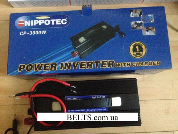 Преобразователь напряжения Nippotec 12220v 3000W, инвертор автомобильный с зарядкой Нипотек 3000 Ватт
