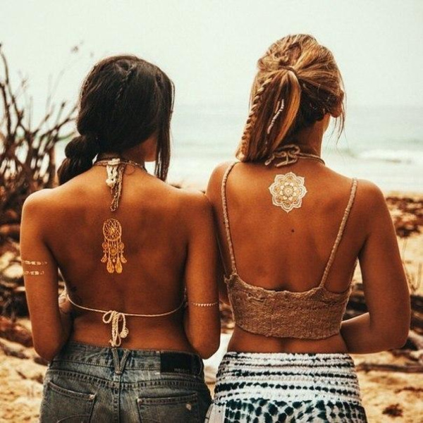 Временная татуировка Shimmer Metallic Jewelry Tattoos (флеш тату, переводные татуировки)