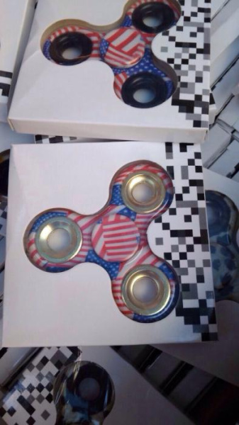 Спиннер американский флаг Fidget Spinner металлокерамический, Антисресс