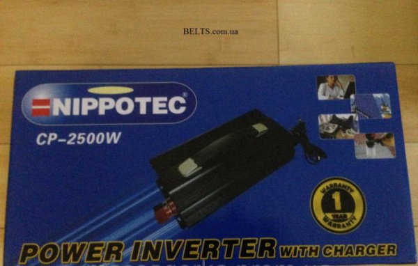 Автомобильный инвертор с зарядкой NIPOTEC CP-2500W, преобразователь напряжения 12220 2500В Нипотек