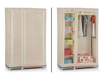 Шкаф органайзер для одежды на 2 секции из ткани