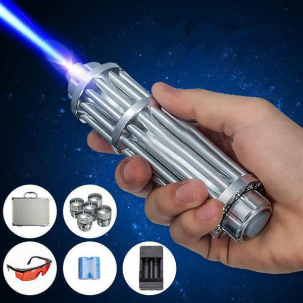 Лазерная указка с насадками Blue Laser B017 50000mW