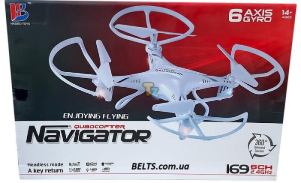 Дрон с камерой Quadrocopter Navigator 169V на радиоуправление