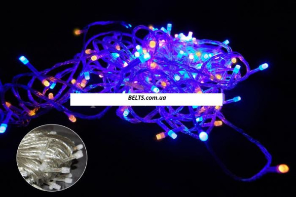 Разноцветная гирлянда 300 LED длина 24 м