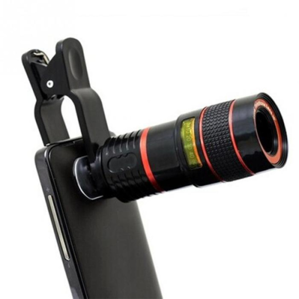12x зум ,  объектив-прищепка для телефона, мобильный телескоп, Mobile Phone Telescope For iPhone6 for Samsung