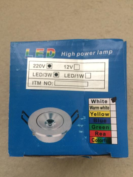 Светильник 3 Ватт Led High Power Lamp (лампа светодиодная 3 W)