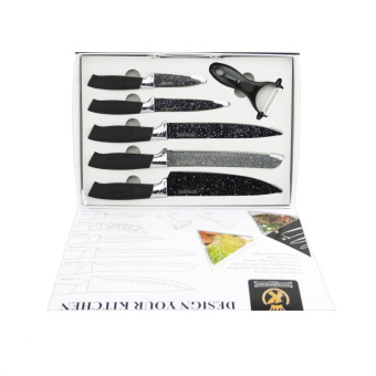 Набор ножей из нержавеющей стали с мраморным покрытием (6 предметов)