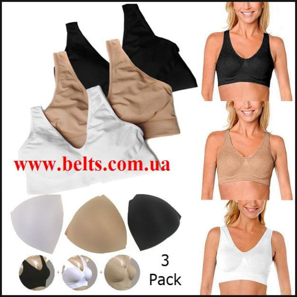 Корректирующий бюстгальтер Джини Бра Genie Bra (3 шт) + вкладки
