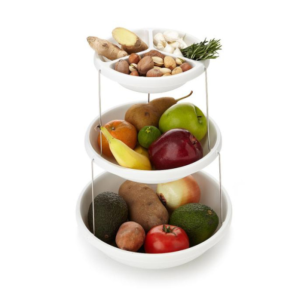 Миска трехуровневая для вечеринок Twist Fold 3 Tiered Bowl