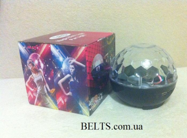 Музыкальный диско шар для вечоринок Led Magic Ball Light YPS-D50, светомузыка Лед Меджик Бол Лайт радио и MP3
