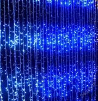 Светодиодная гирлянда водопад 560 светодиодов, 3 м*2 м (голубая)
