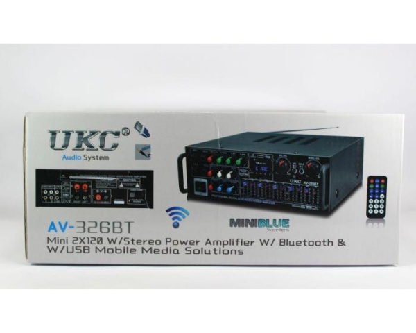 Портативный усилитель звука AMP 326+BT UKC