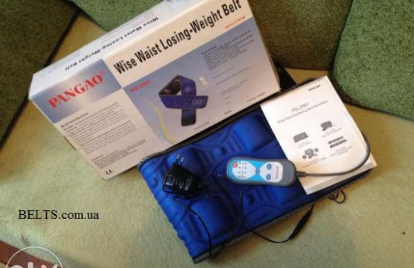 Широкий массажный пояс Waist Belt Pangao PG 2001, пояс для похудения Пангао 2001