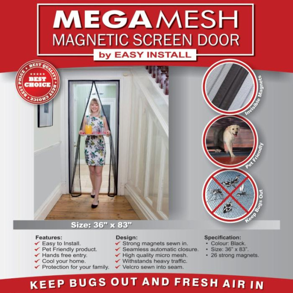 Москитная штора на дверь Магнетик Меш, Magnetic Mesh