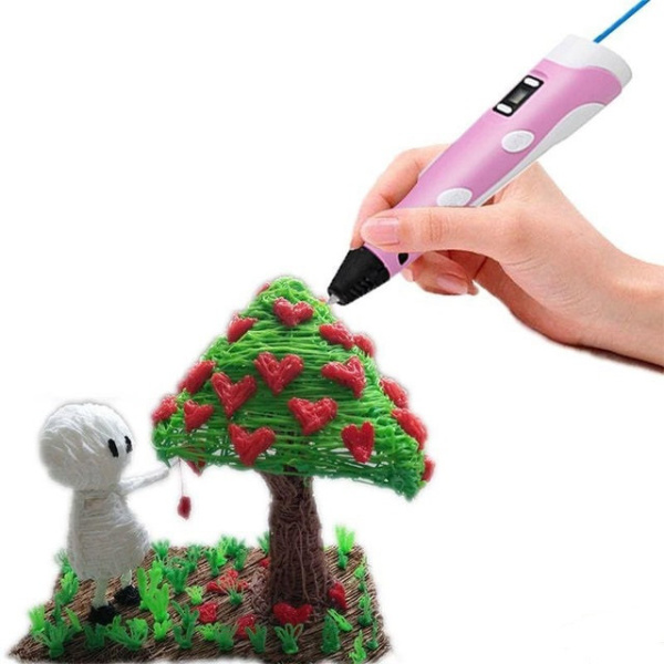 3D ручка 3D-G2 LCD RP100-B 3D PEN (розовый)
