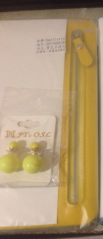 Кошелек клатч для женщин Baellerry Italia Classic Желтый - серьги-шарики в подарок