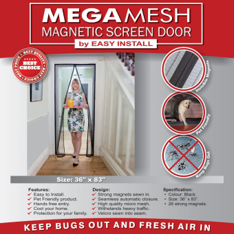 Москитная штора на дверь Магнетик Меш, Magnetic Mesh