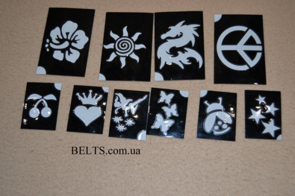 Набор для создания глиттера, трафареты для татуировки Shimmer Glitter Tattoos