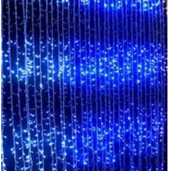 Голубая гирлянда Водопад 480 LED размер 3*2 (waterfall light)