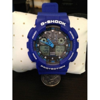 Casio G-Shock синие часы на руку