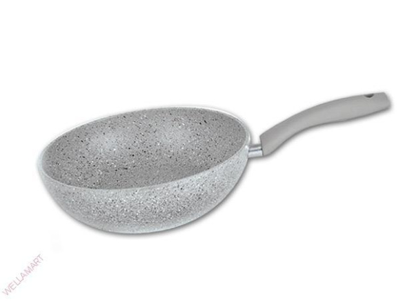 Сковорода с мраморным покрытием WOC, 24 см сковорода Вок (Deeh Marble frypan)