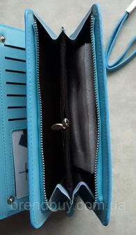 Кошелек Baellerry (портмоне, клатч) + серьги-шарики в подарок (синий цвет)