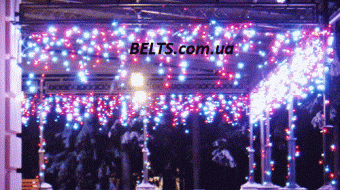 Праздничная гирлянда Бахрома 3 м на 0,65 м 220 ламп разноцветная (штора)