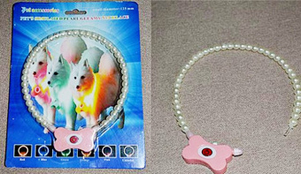 Ожерелье из жемчуга для собак и кошек – Светящийся ошейник