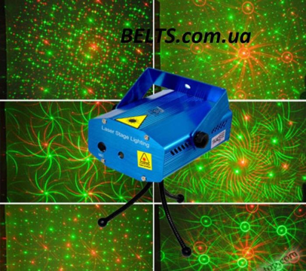 Мини лазер для дискотек 6в1, лазерный проектор Mini Laser
